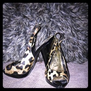 Peep Toe Leopard Heels!